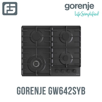Ներկառուցվող գազօջախ GORENJE GW642SYB էմալ, չուգուն, (Գազ/էլ) 4-0, 60x50 սմ