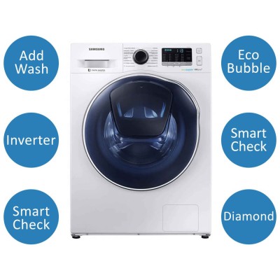 Լվացքի մեքենա SAMSUNG WD80K52E0ZW/LD / Լվացքի մեքենա չորանոցով և AddWash 8/5 կգ +1 տարի PREMIUM երաշխիք